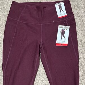 Mondetta Burgundy High Waist Leggings